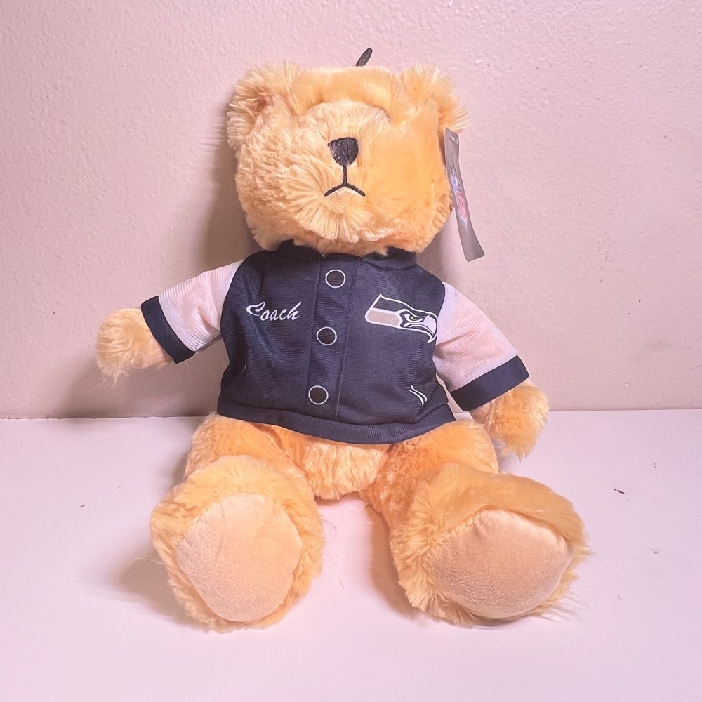 Good‎ Stuff Medium Seattle Seahawks Coach Plush Bear NFL Varsity Jacket
